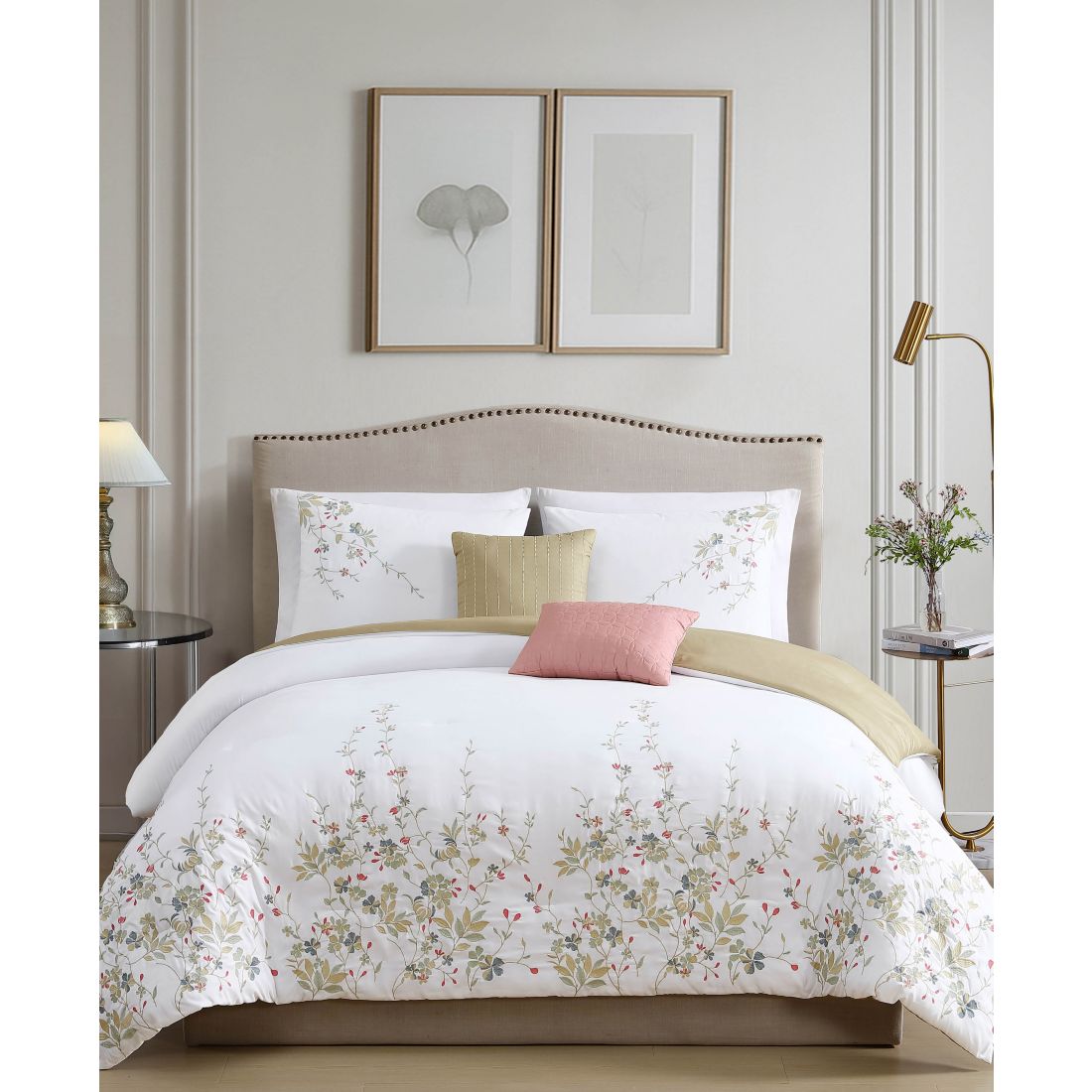 Macy's Hallmart Collectibles Jansy Embroidered 5-Pc. Comforter Sets