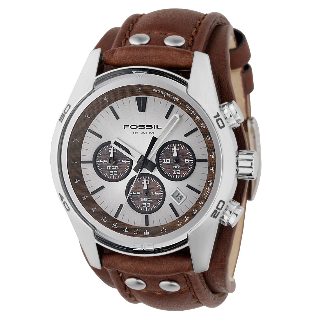 Fossil Men's Decker Brown Leather Strap Watch CH2565
