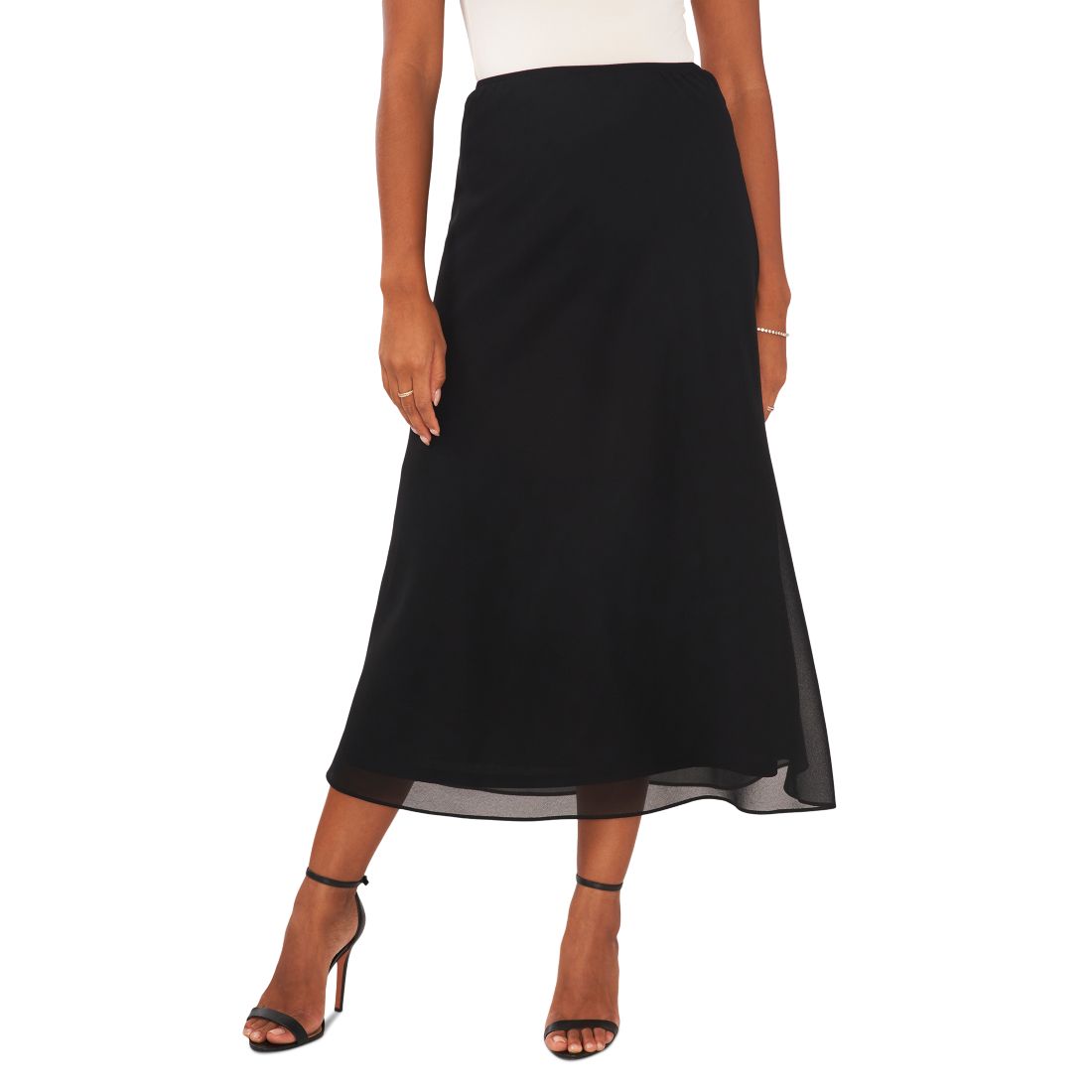 Msk Midi A-Line Skirt