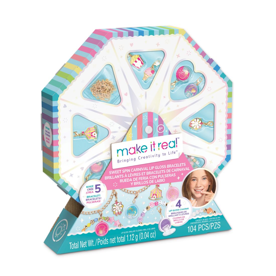 Make It Real Sweet Spin Carnival Lip Gloss Bracelets