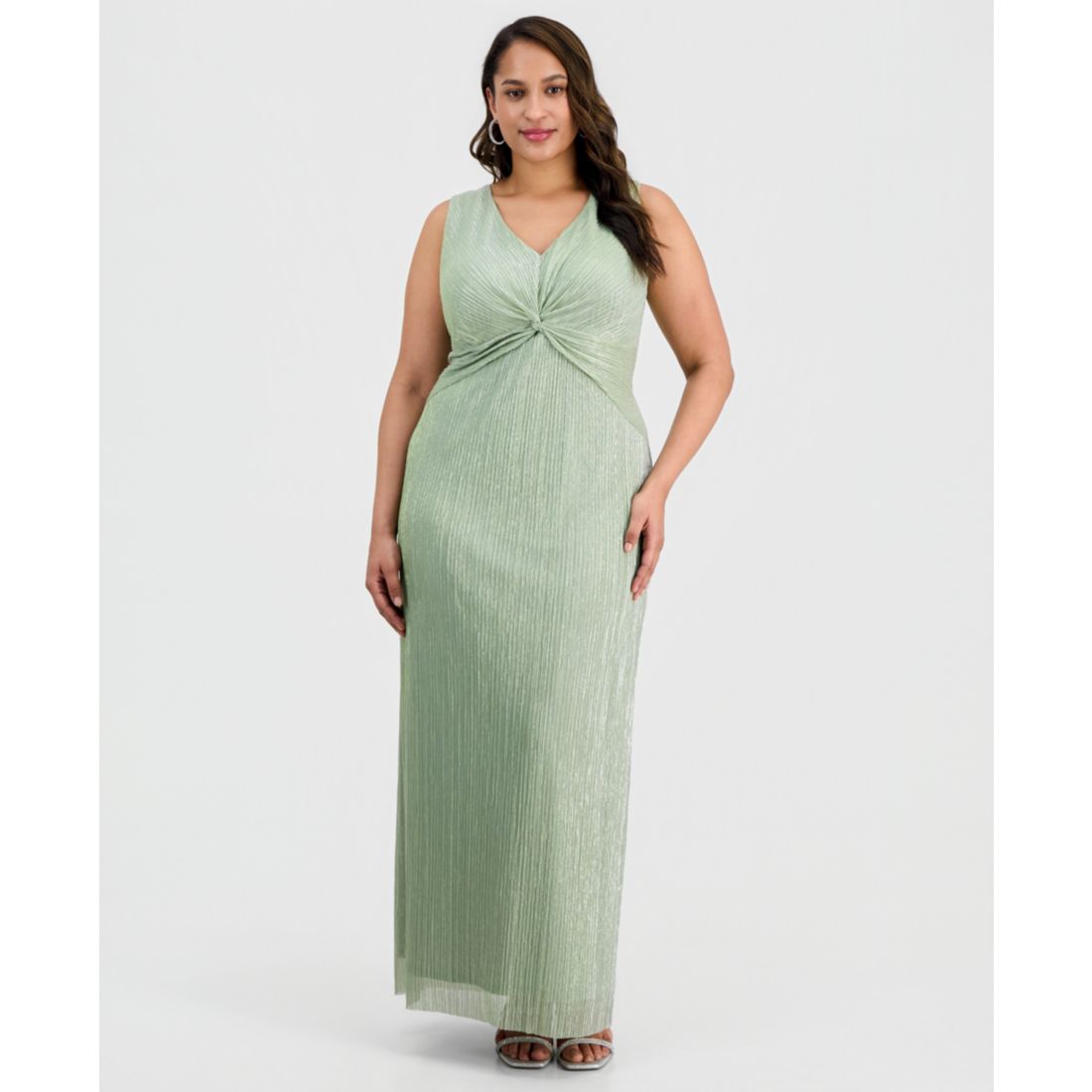which lipstick goes with green dress Summer Leaves Pink and Green Maxi Dress main image 0