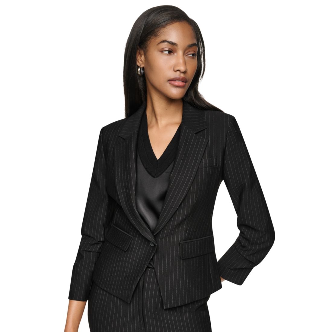 Dkny Petite One-Button Notch-Collar Jacket