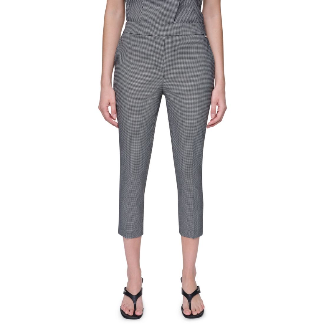 Dkny Petite Houndstooth Millenium Ankle Pants