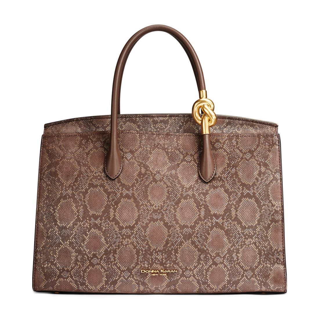 Donna Karan New York Loden Python Suede Medium Satchel Handbag