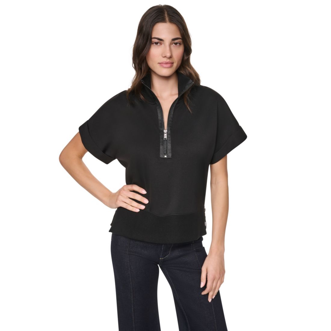 Dkny Women's Half-Zip Collar Jacket