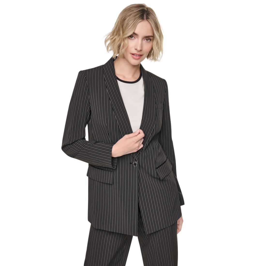 Dkny Women's Long-Sleeve Everyday Stretch Blazer