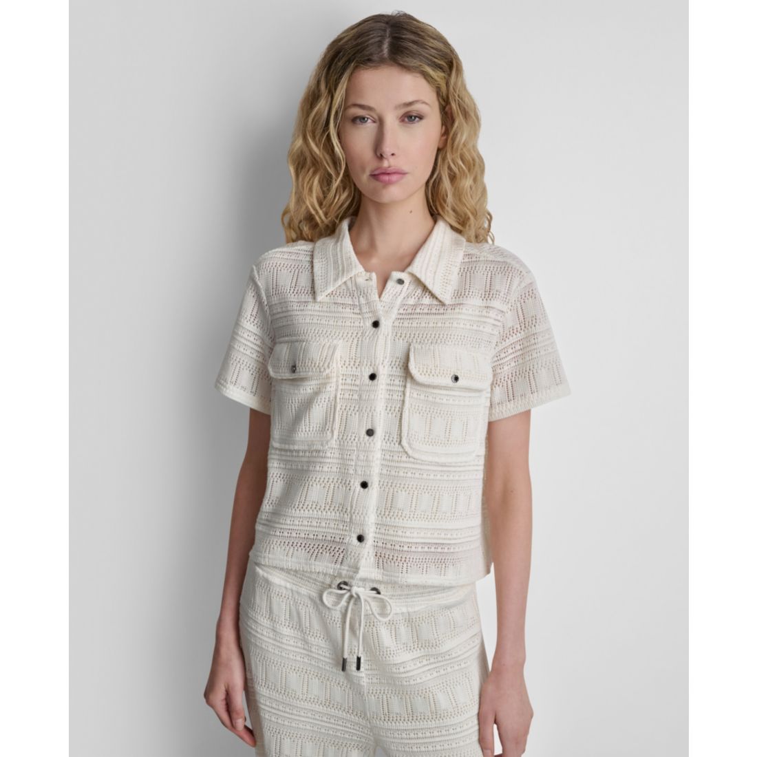 Dkny Women's Button-Down Collared Shirt