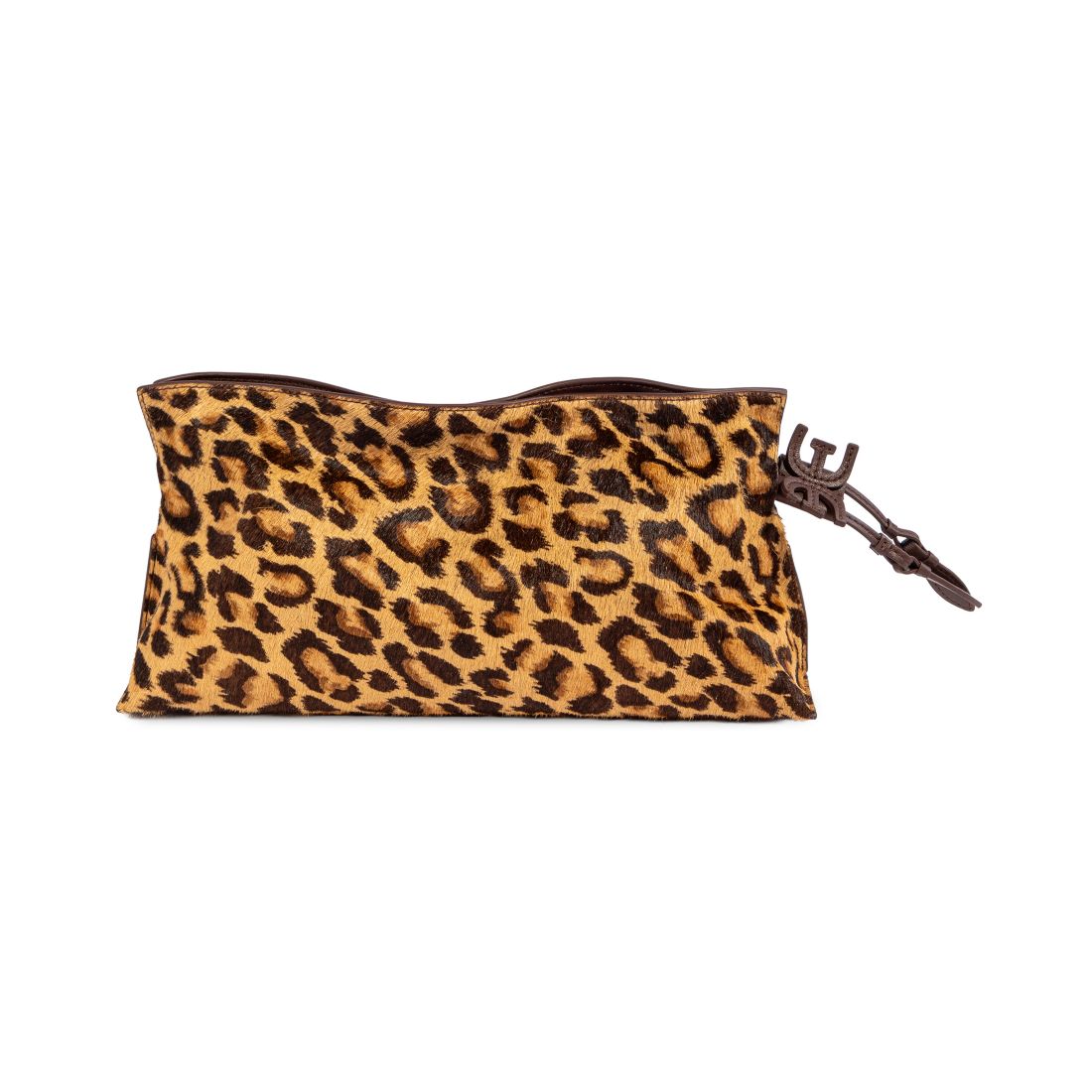 Sam Edelman Poppy Oversized Leopard Magnetic Extra-Large Clutch Handbag