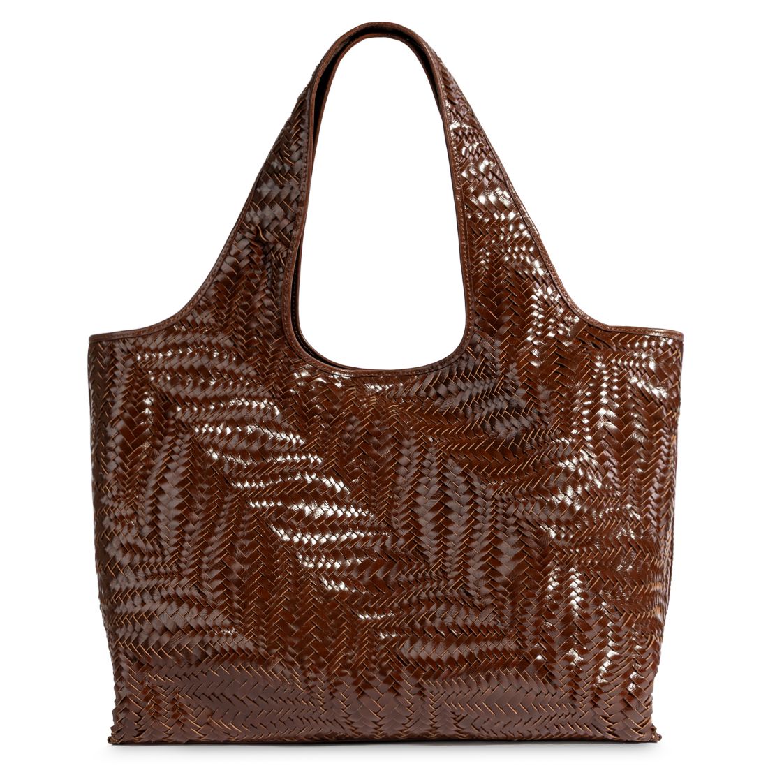 Sam Edelman Charli Woven Extra-Large Leather Tote Handbag
