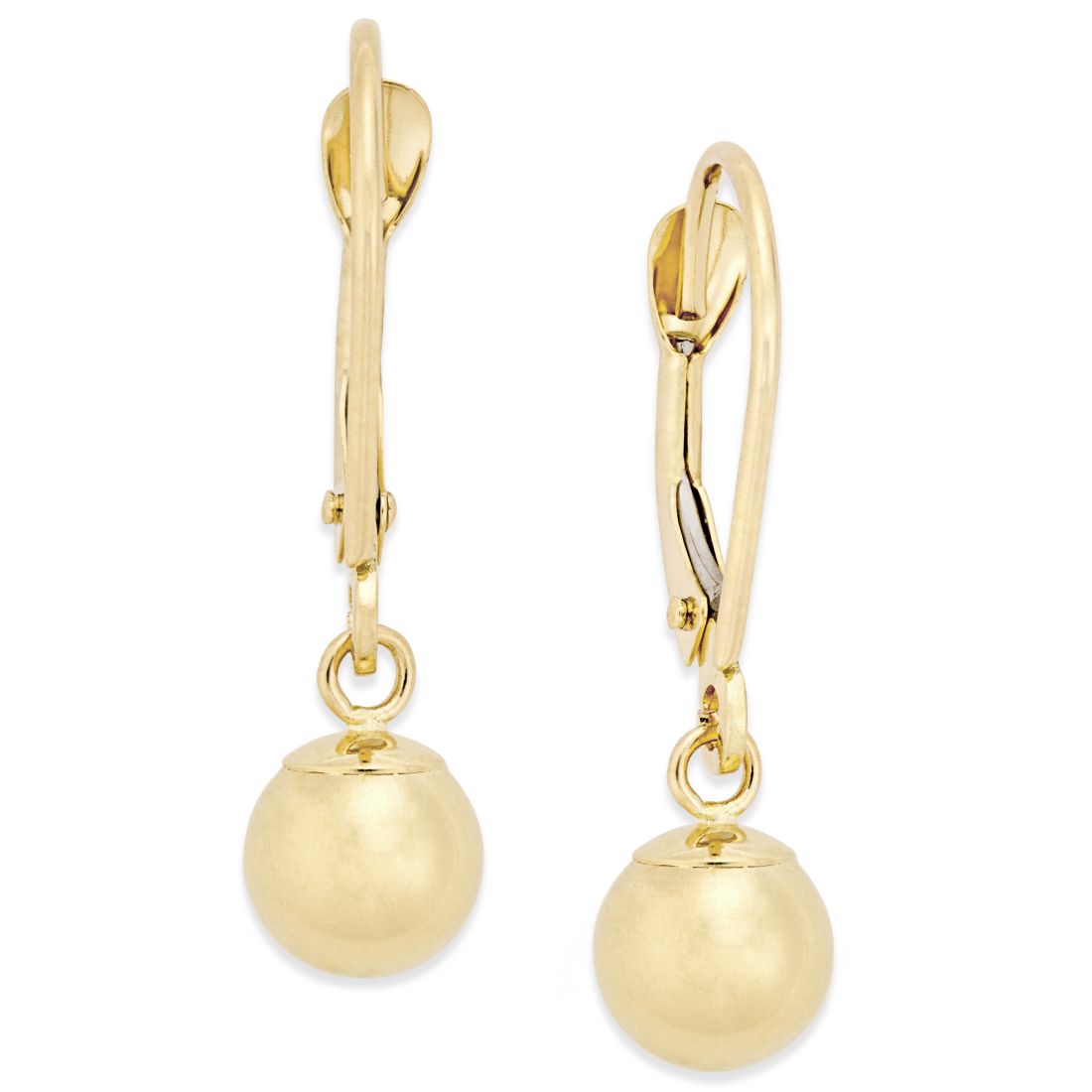 Macy's Round Ball Drop Earrings in 10k Gold