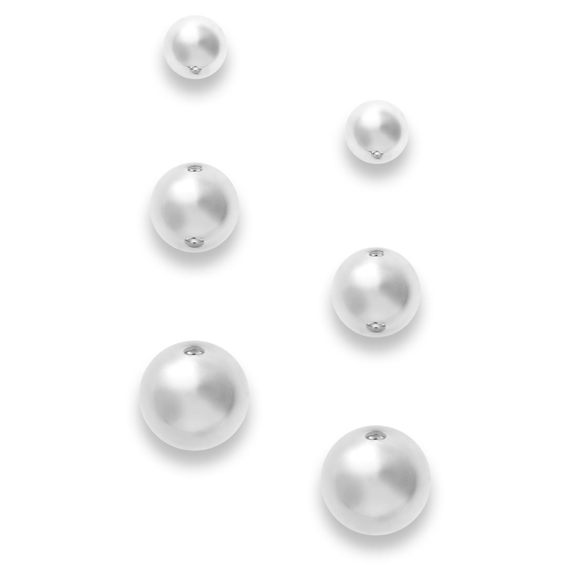 Macy's Ball Stud Earring Set in 10k Gold or White Gold