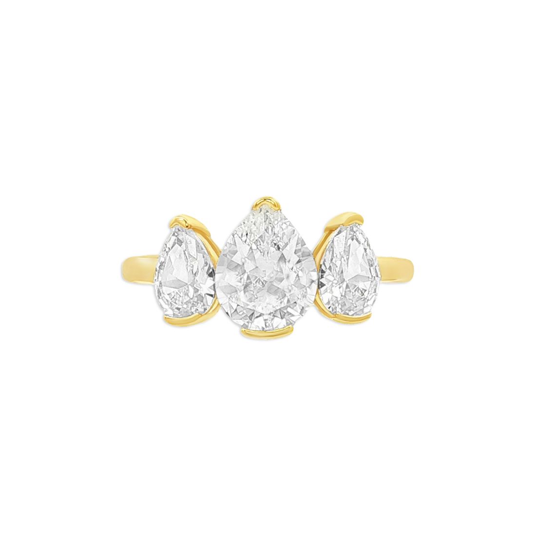 Giani Bernini Gold Plated Three Stone Ring