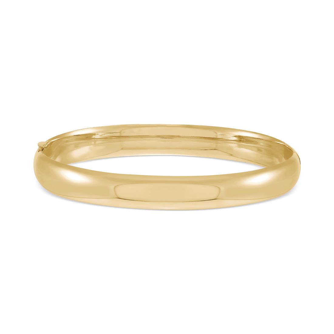 Macy's Polished Hinged 8mm Bangle Bracelet in 10k Gold