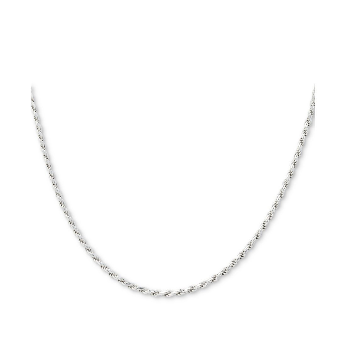 Giani Bernini Sterling Silver Necklace, 24" Diamond Cut Rope Chain