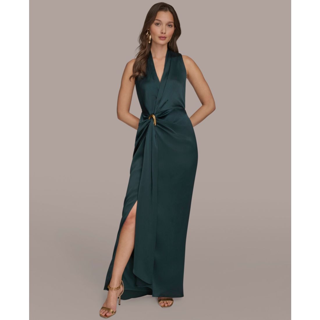 Donna Karan New York Halter Neck Rouched
