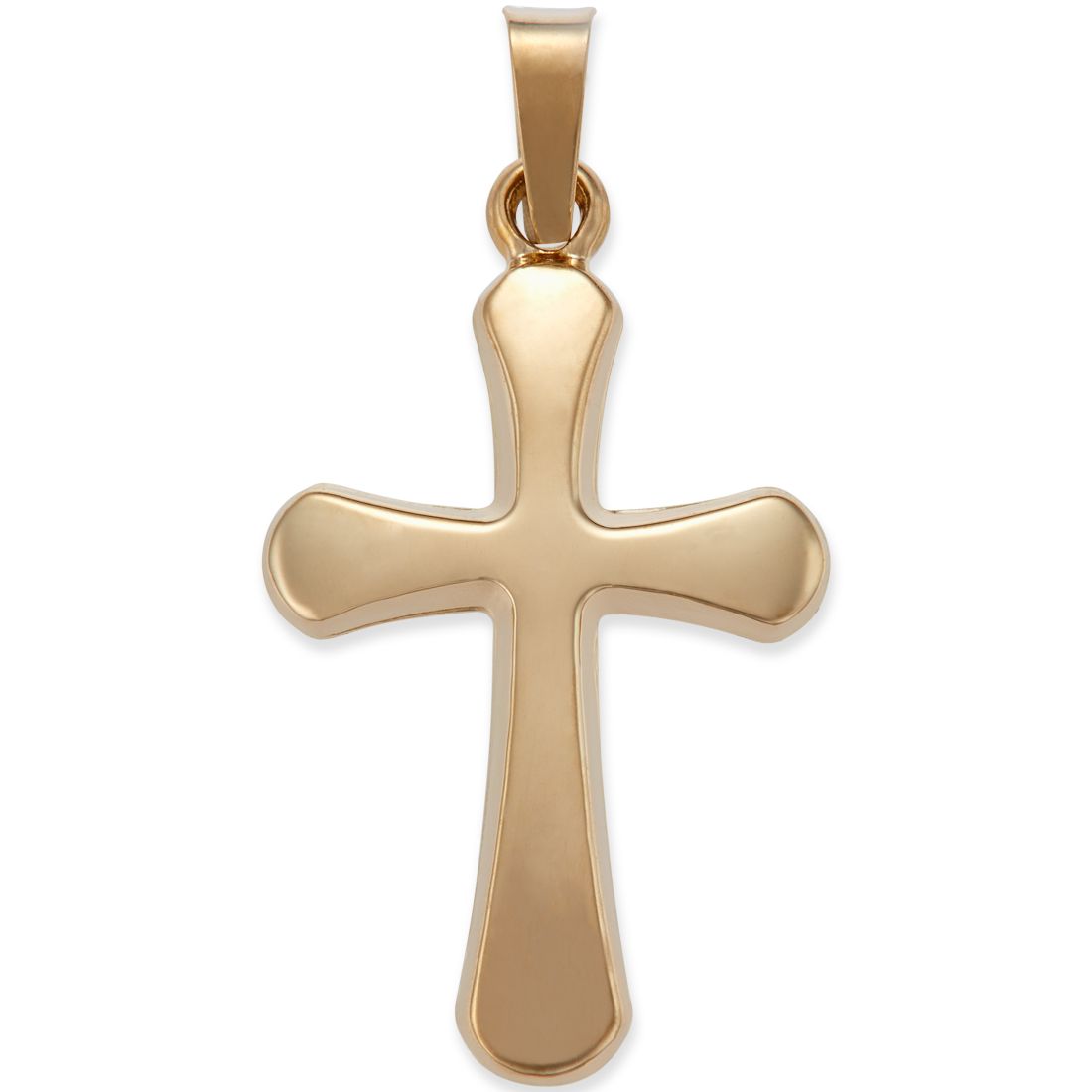 Macy's Rounded Cross Pendant in 14k Yellow Gold