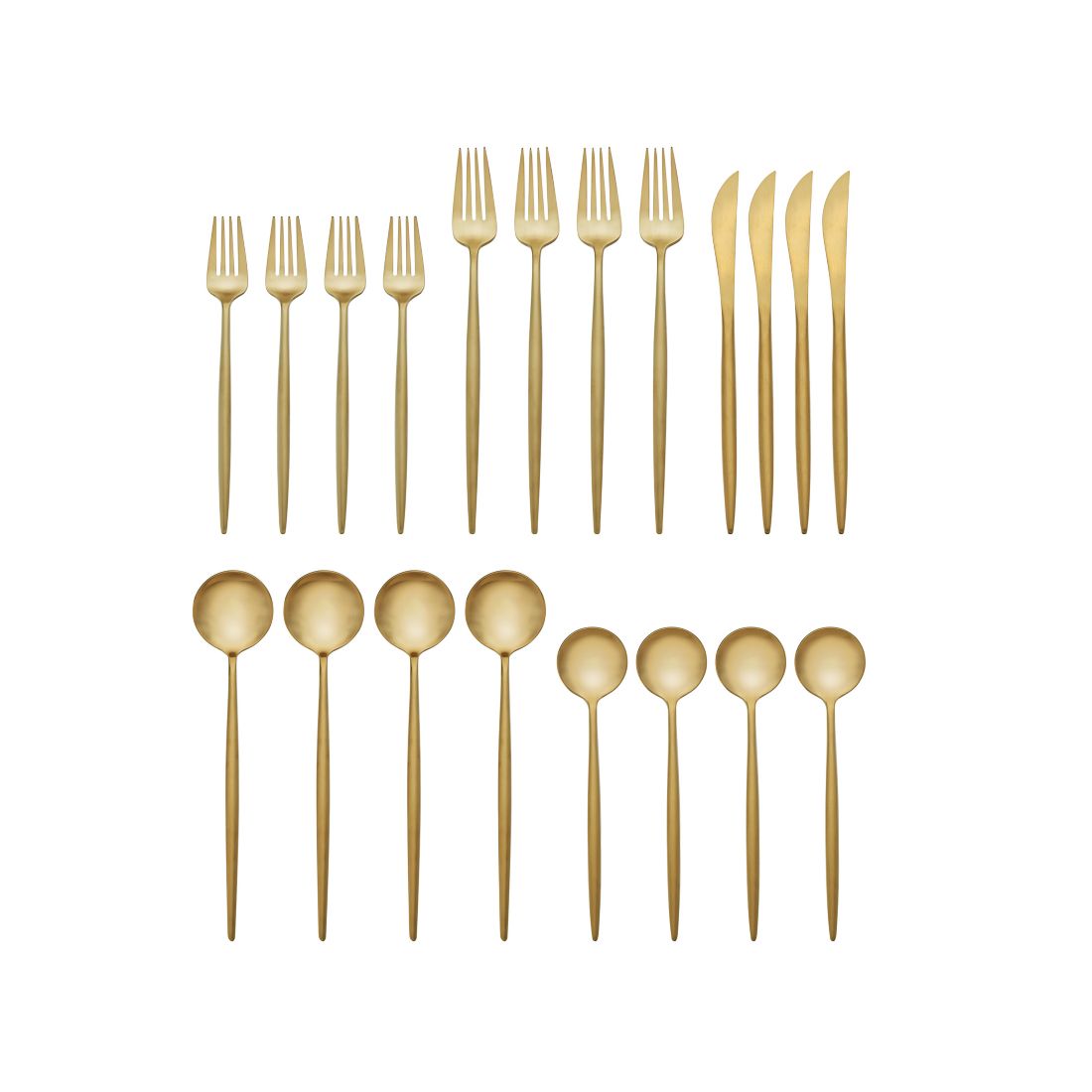 Hampton Forge Skandia Hampton Forge Zephyr Satin Gold 20-pc Flatware Set, Service for 4