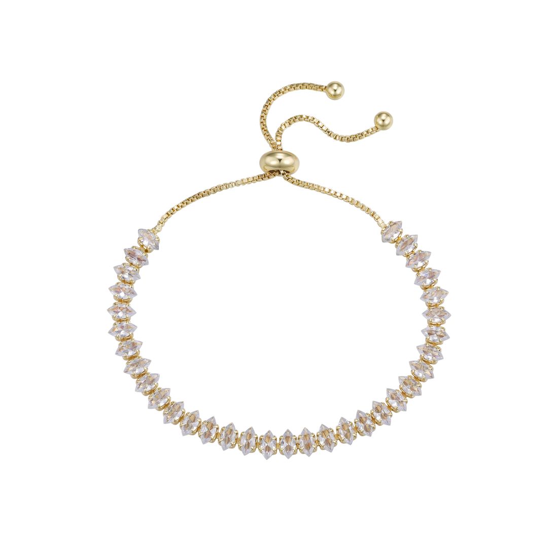 Macy's Cubic Zirconia Marquise Adjustable Bracelet
