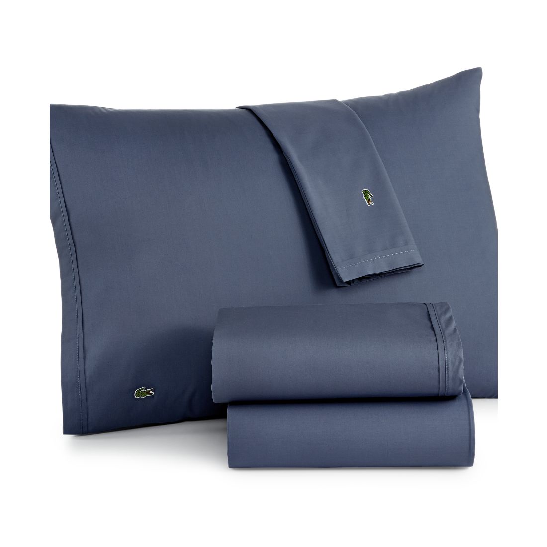 Lacoste Home Solid Cotton Percale Sheet Set, California King