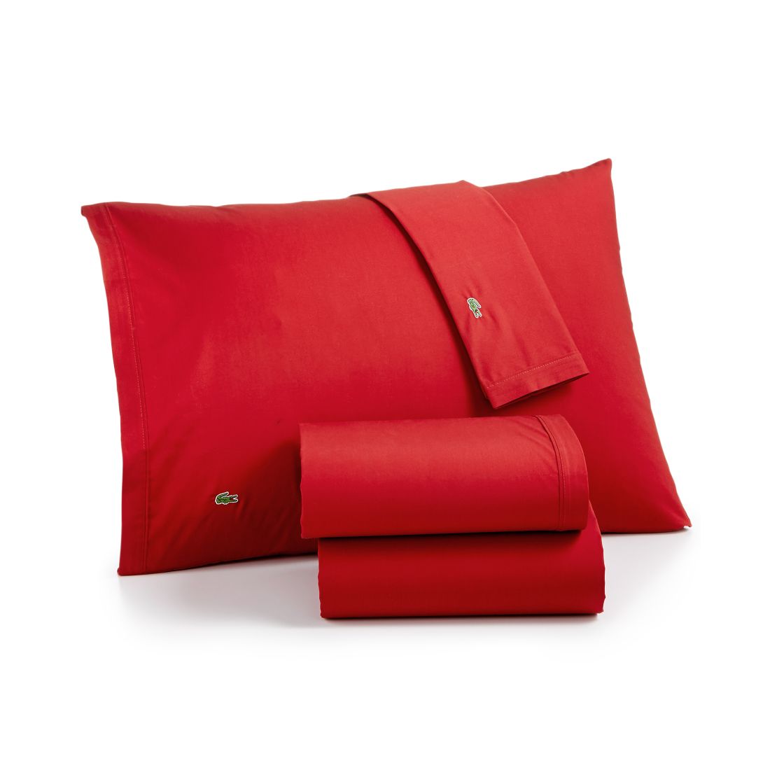 Lacoste Home Solid Cotton Percale Sheet Set, Twin