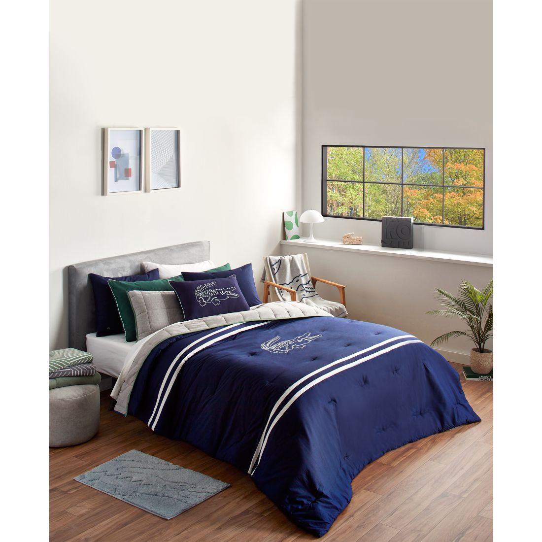 Lacoste Home Big Croc 3-Pc. Comforter Set, Full/Queen
