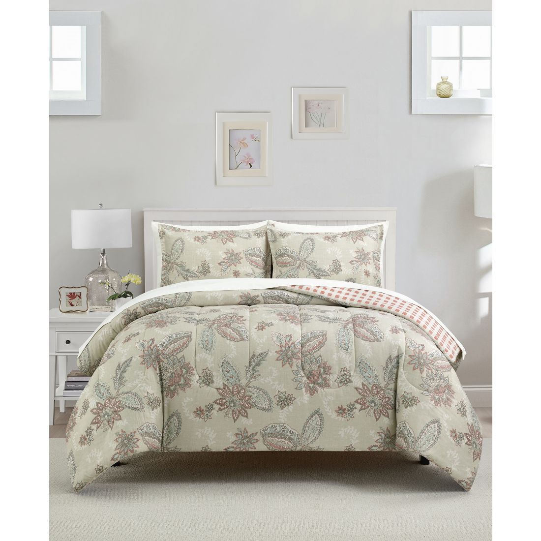 Macy's Sunham Juniper Reversible 3-Pc. Comforter Sets