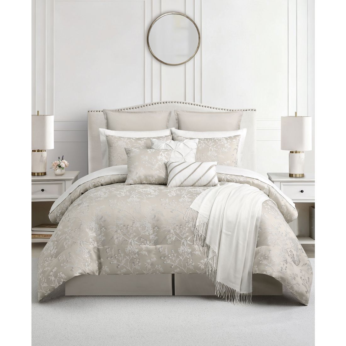 Sunham Macy's Cherry Blossom 14-Pc. Comforter Set, King