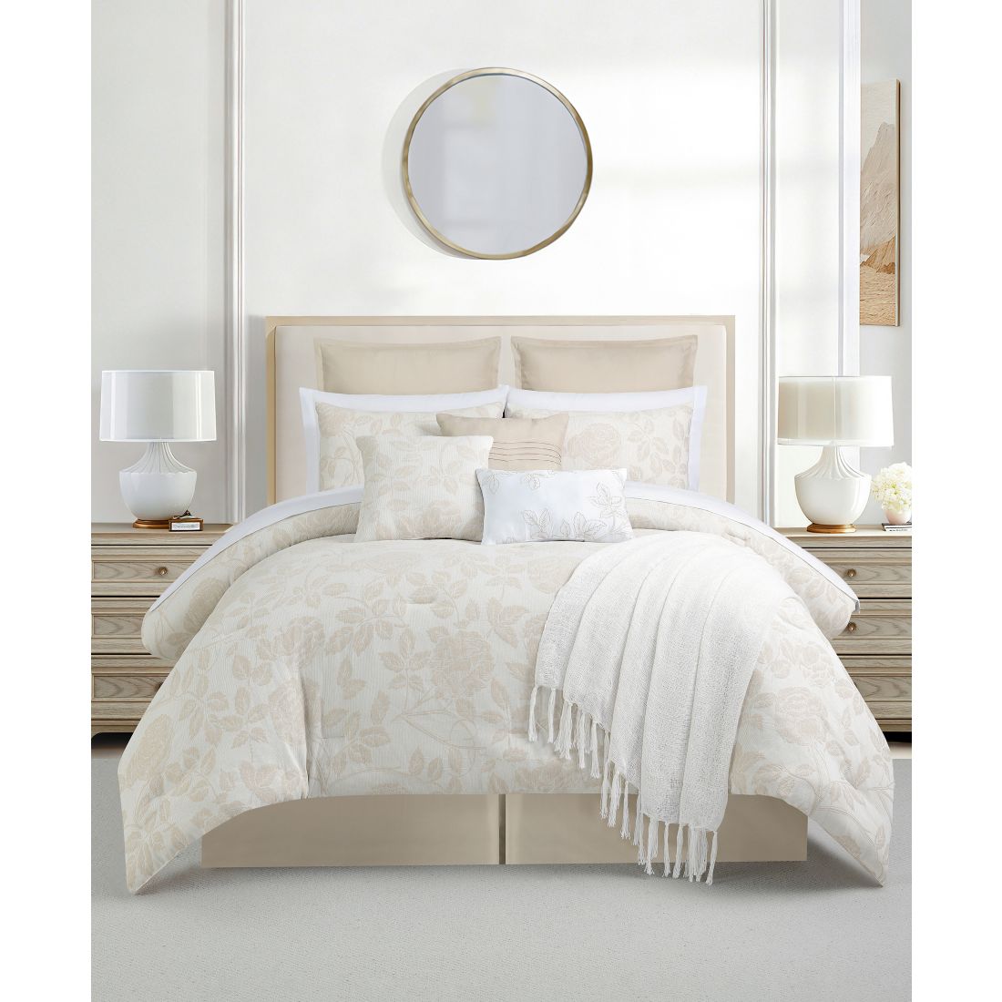 Sunham Macy's Jenna Floral 14-Pc. Comforter Set, King