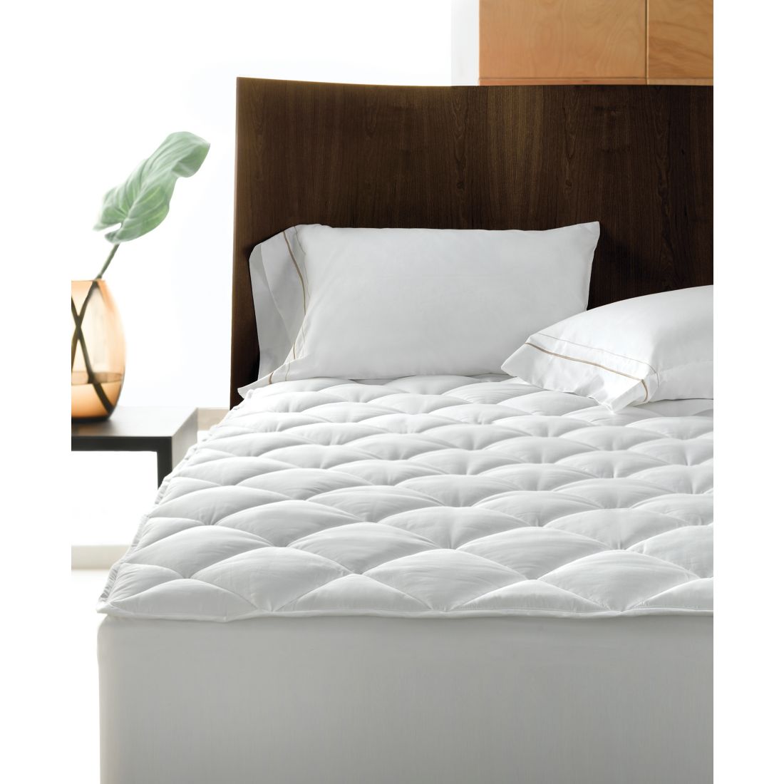 Hotel Collection 500 Thread Count Cotton Hypoallergenic Down Alternative Fill Extra Deep Mattress Pad, King, Exclusively at Macy's