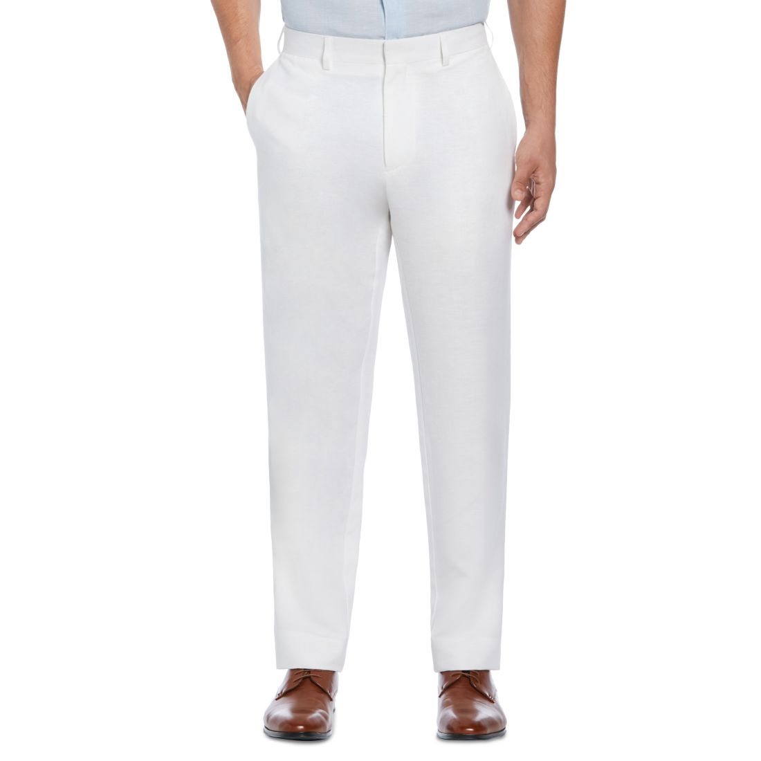 Cubavera Men's Linen Blend Flat Front Pant