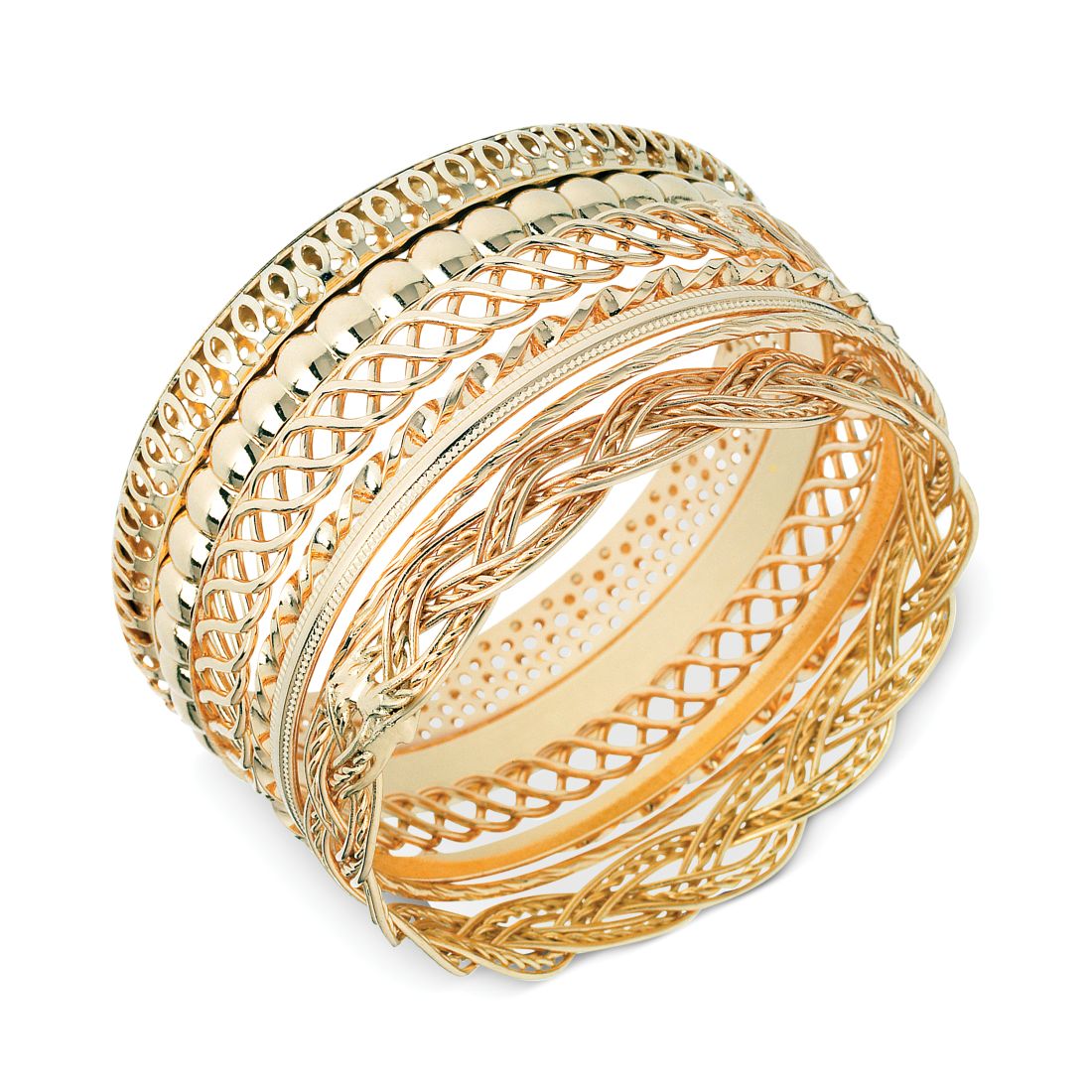 Guess Textured Bangle Bracelet Set