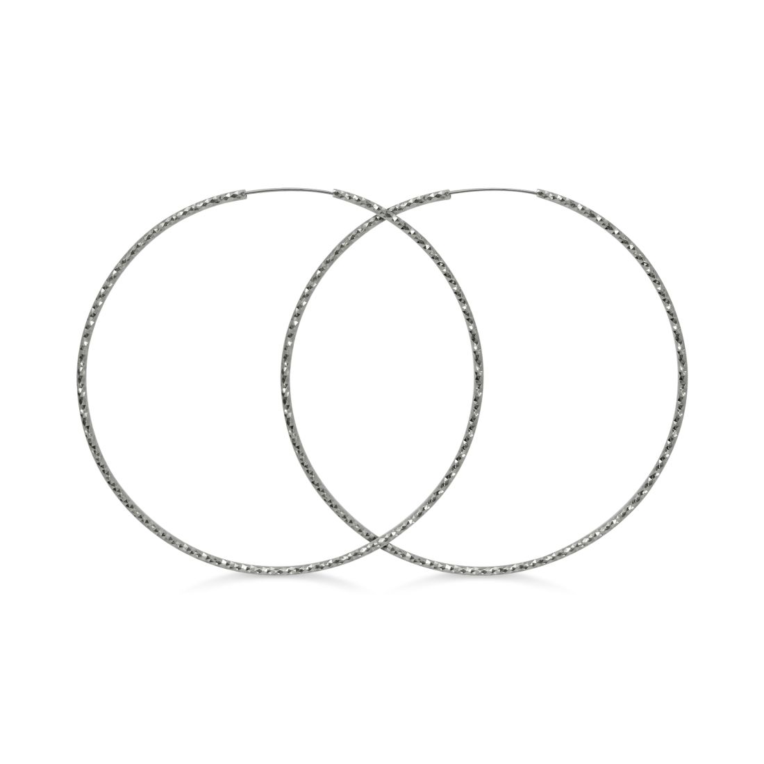 Guess Textured 3" Extra-Large Hoop Earrings
