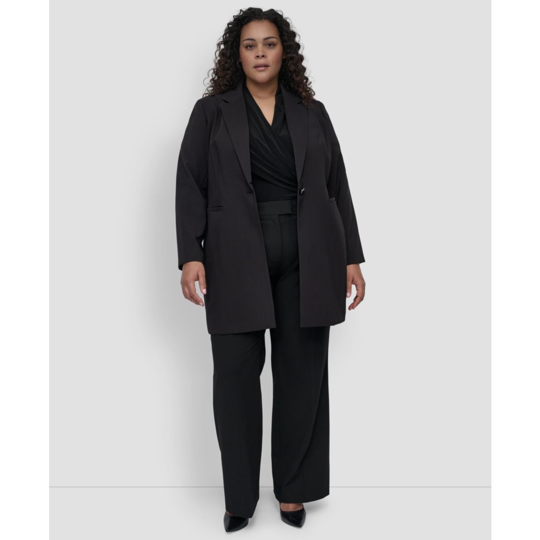 Dkny Plus Size One-Button Blazer
