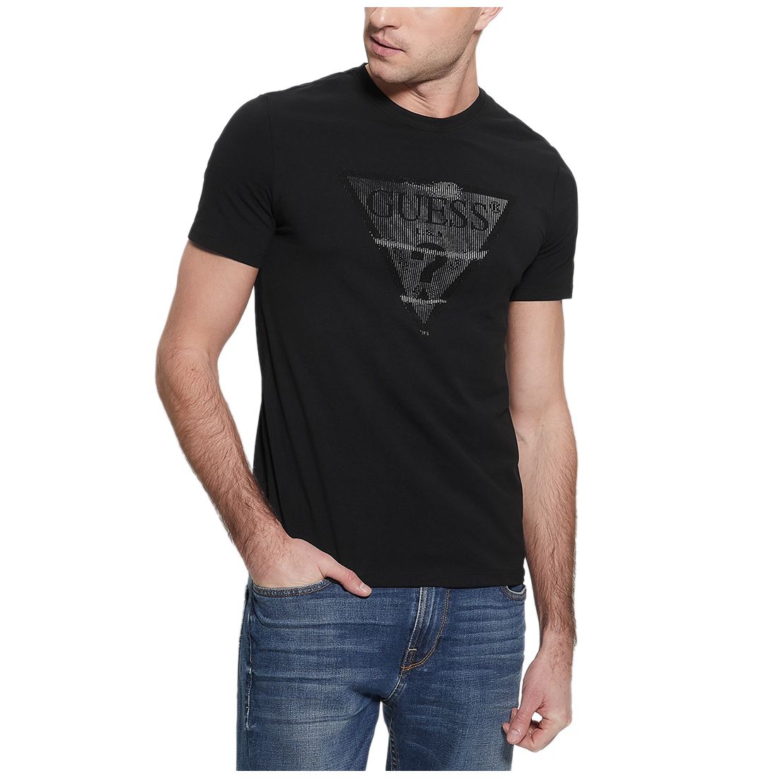 Guess Men's Eco Triangle Crewneck Tee
