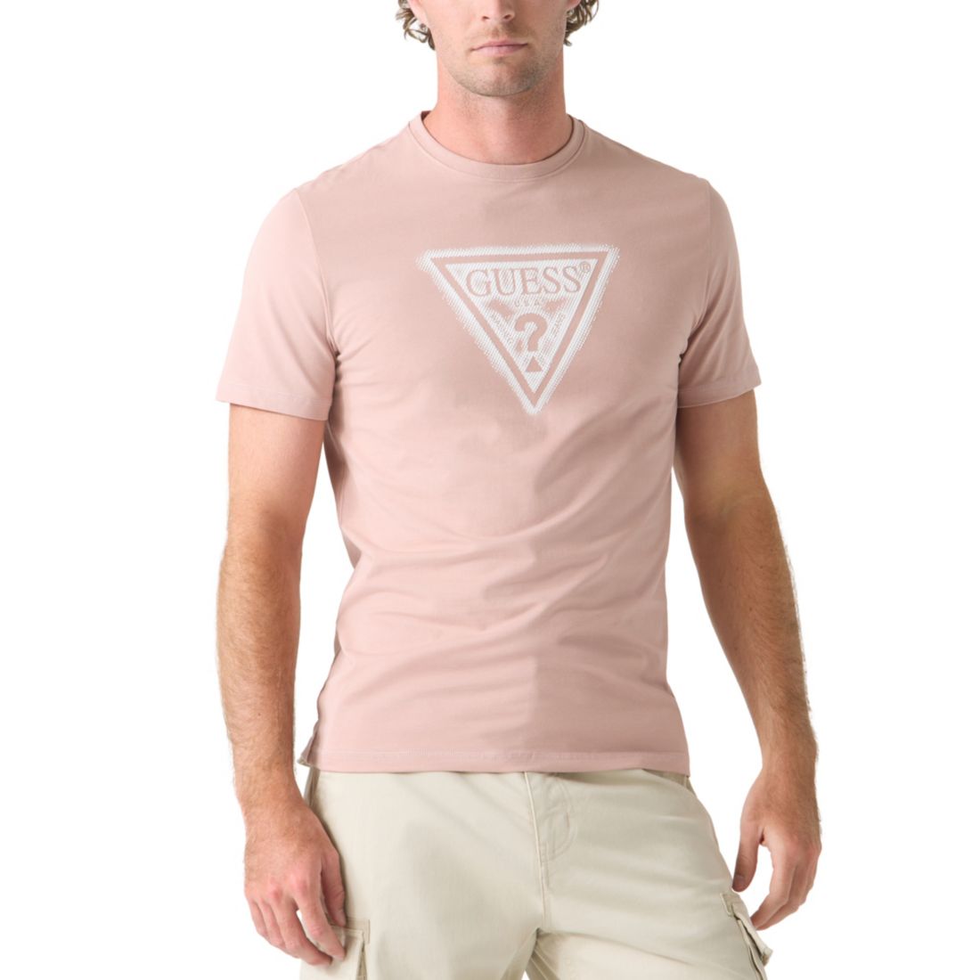 Guess Men's Triangle Spray Graphic T-Shirt