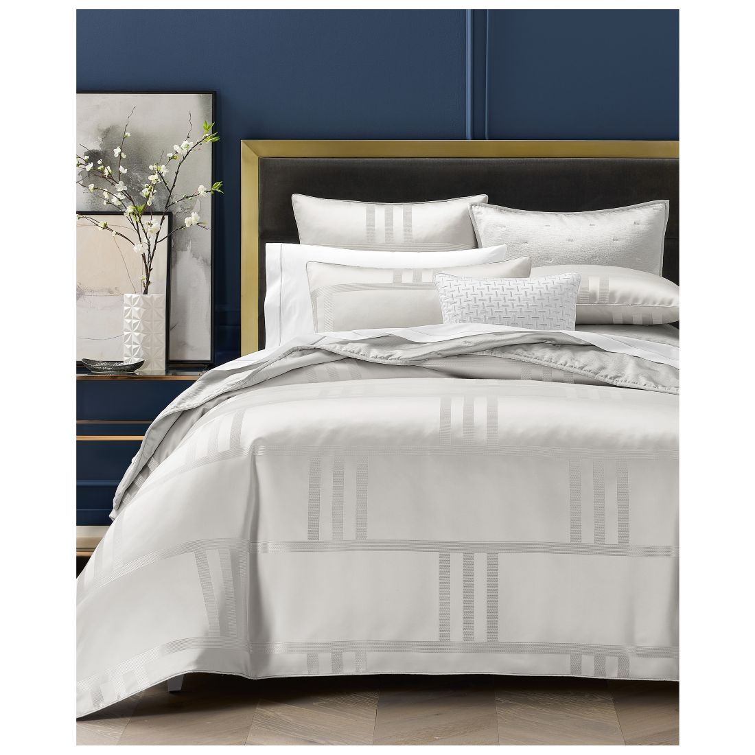 Hotel Collection Structure Silver 3-Pc. Comforter Set, Full/Queen, Exclusively at Macy's