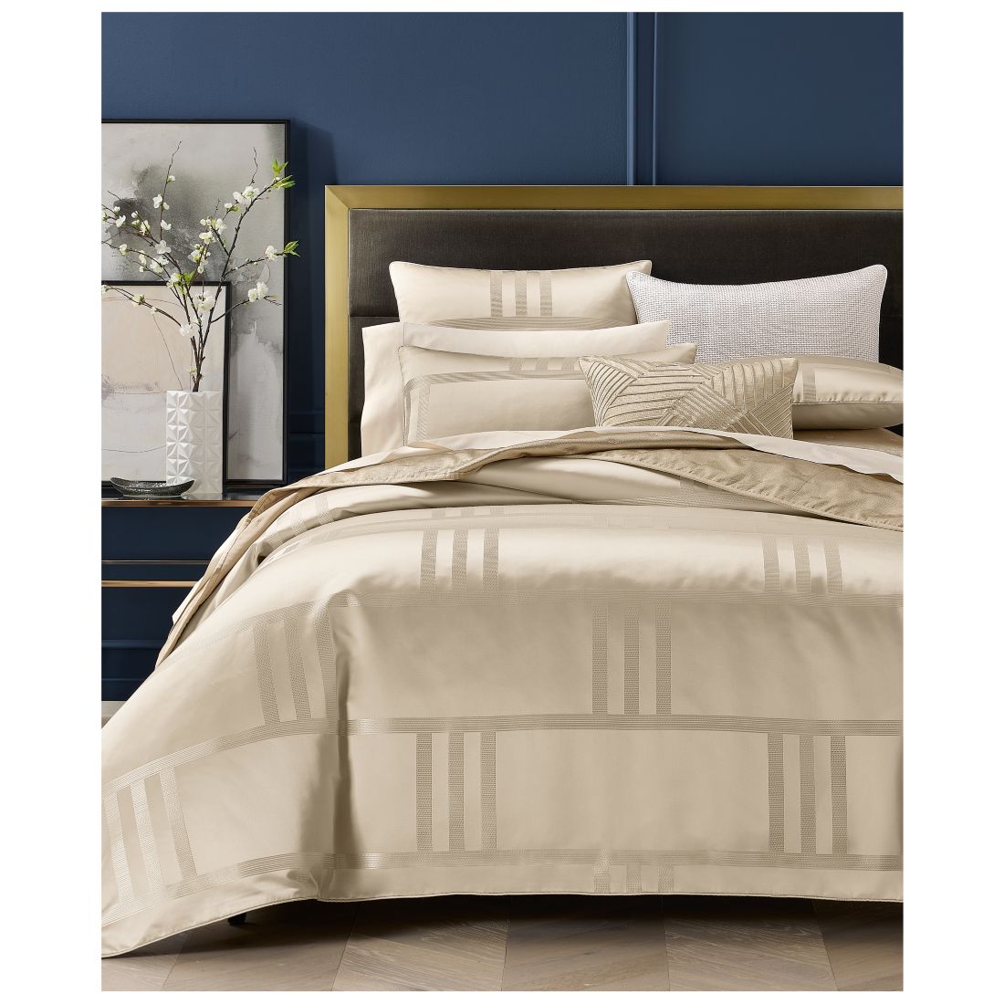 Hotel Collection Structure Gold 3-Pc. Comforter Set, Full/Queen, Exclusively at Macy's