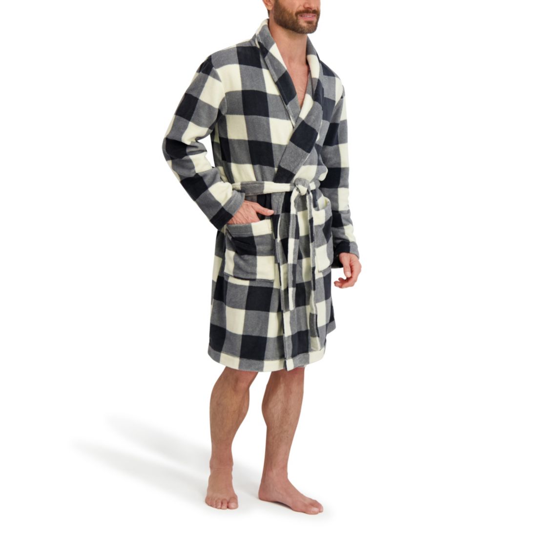 Hanes Men's Adjustable Plush Robe