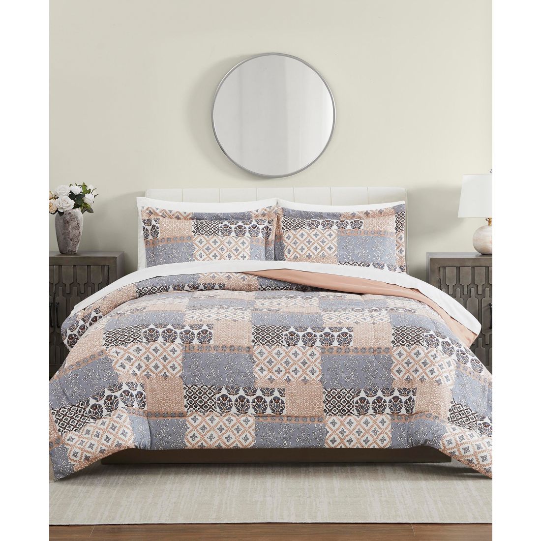 Macy's Pem America Francesca Patchwork 3-Pc. Comforter Sets
