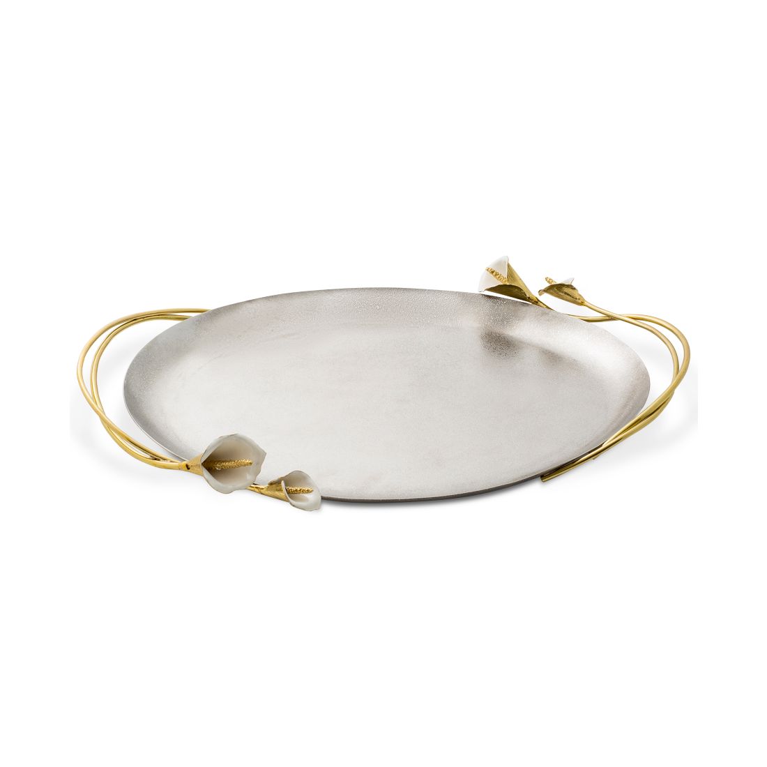 Michael Aram Calla Lily Handled Oval Tray