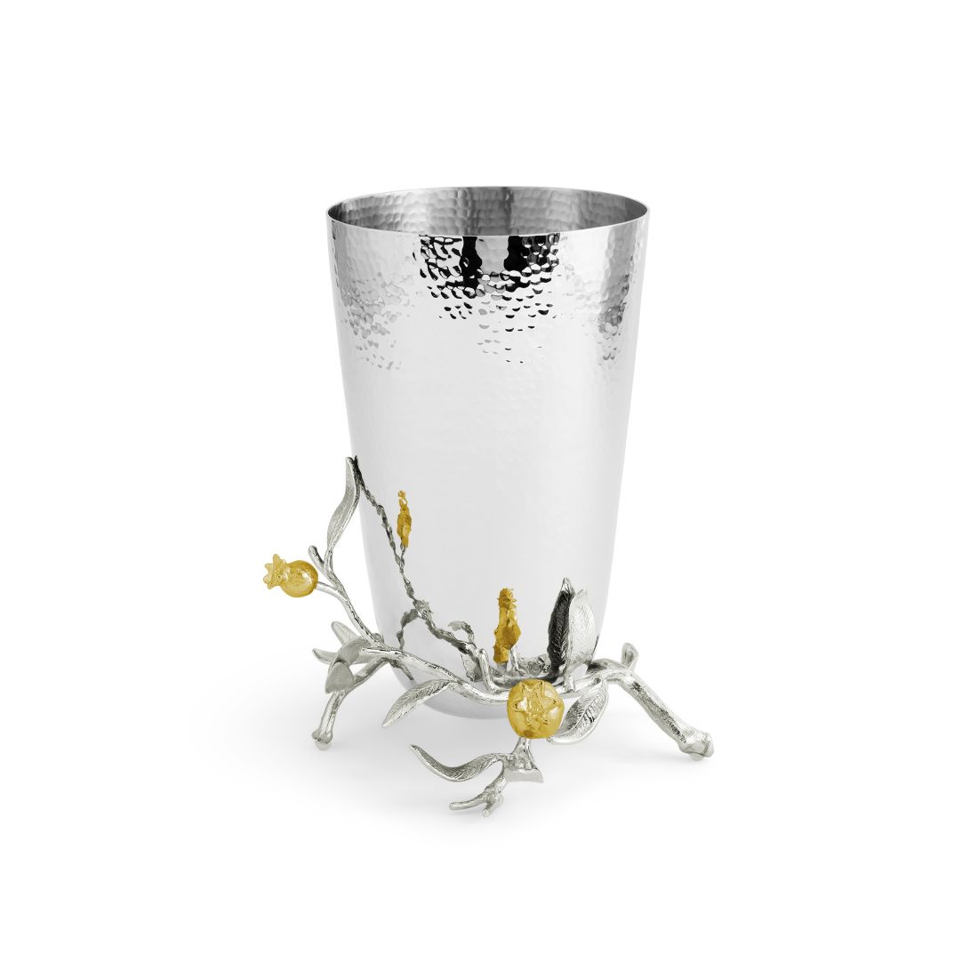 Michael Aram Pomegranate Silver and Gold Vase