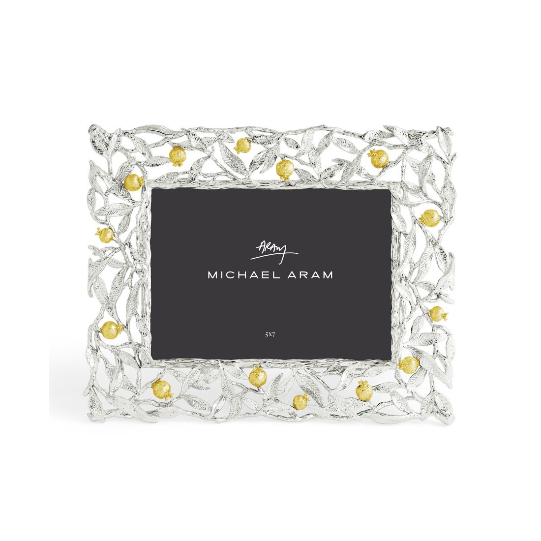 Michael Aram Pomegranate Silver and Gold Frame, 5" x 7"