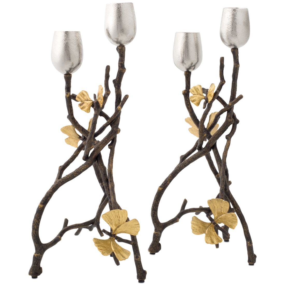 Michael Aram Butterfly Gingko 2-Pc. Candle Holder Set