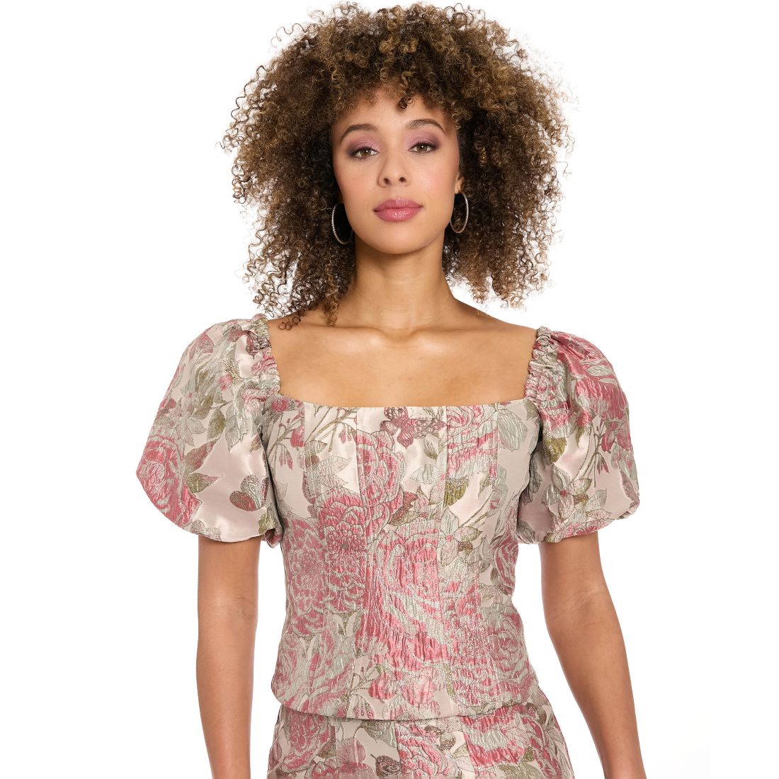 Muse Women's Bubble-Sleeve Bustier Top