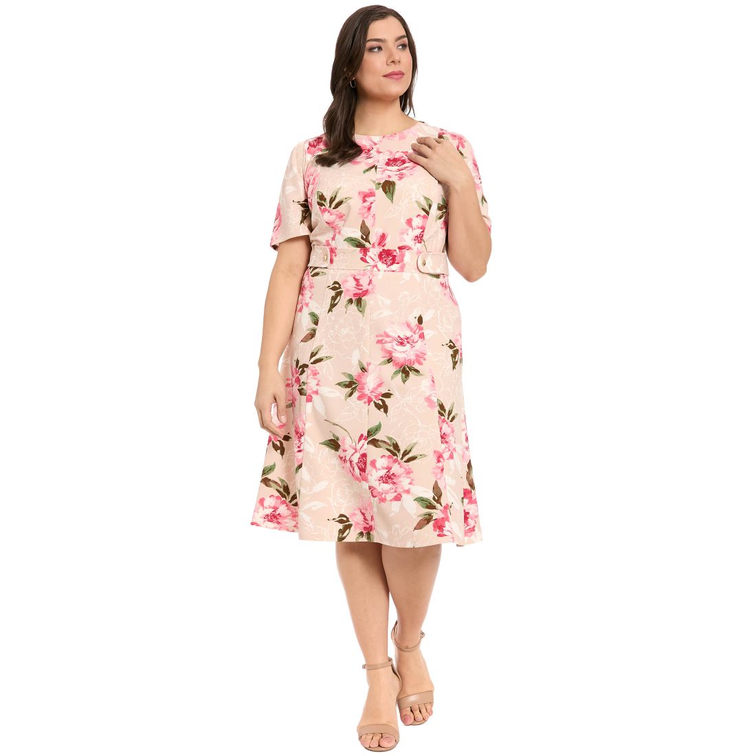 chinese dress ladies CLOCOR Women's Plus Size Midi Dress 3/4 Sleeve A-Line Swing Dress V Neck  Flowy Casual Dresses at Amazon Women's Clothing store