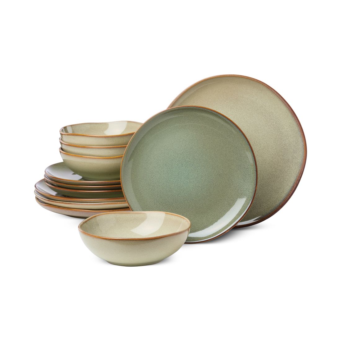 Oneida Organic Shades 12 Pc. Dinnerware Set, Service for 4