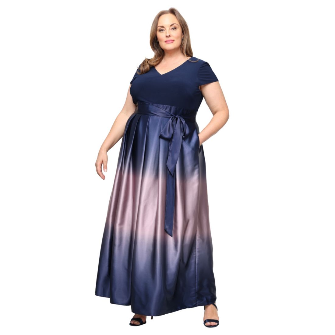 Macy*s Sl Fashions Plus Size Short-Sleeve Ball Gown available now at Ross Park Mall Macy*s Sl Fashions Plus Size Short-Sleeve Ball Gown available now at Ross Park Mall