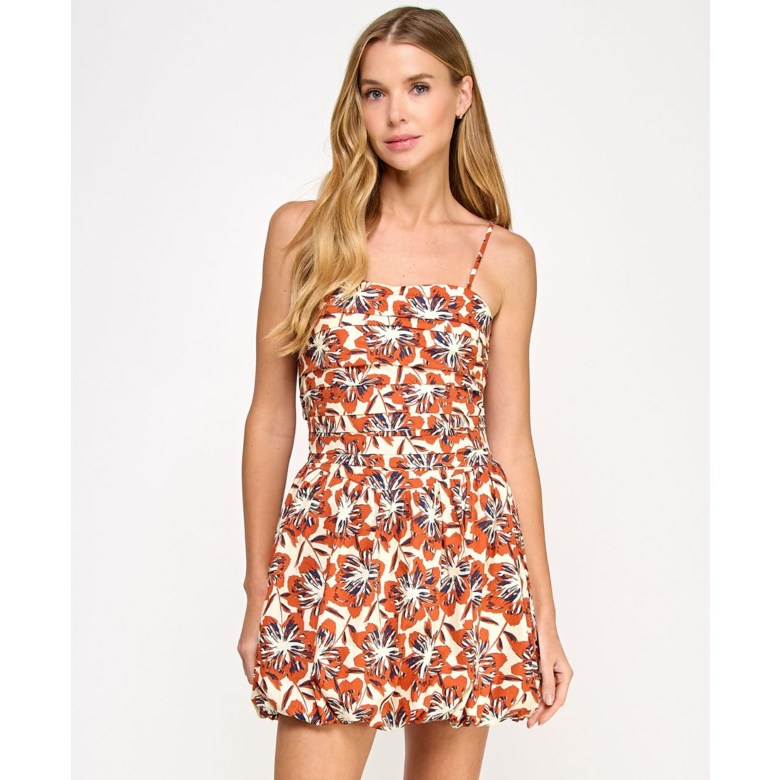 City Studios Juniors' Bow-Back Bubble-Hem Dress