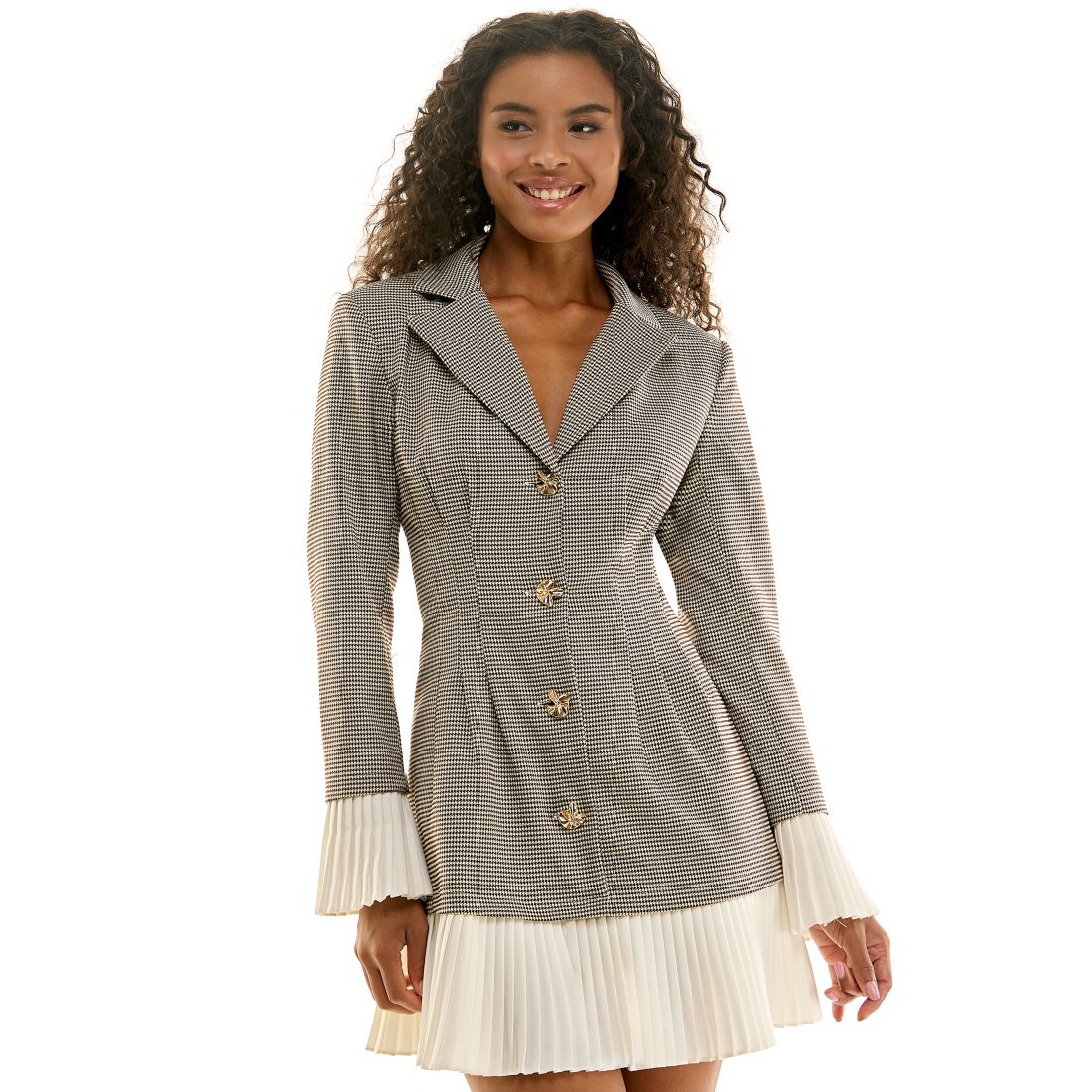 Seni & Cade Juniors' Collared Blazer Dress