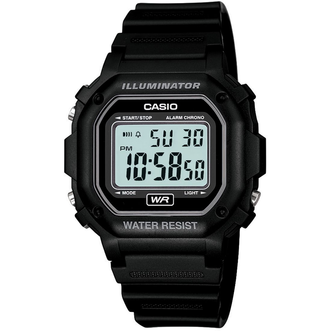 Casio Men's Digital Black Resin Strap Watch 42.4mm